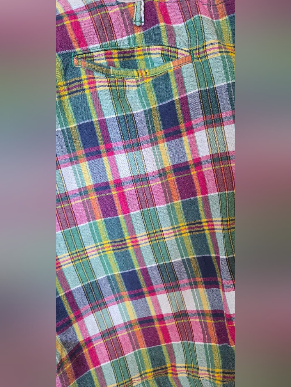 Polo Ralph Lauren Vintage Madras Men's 40 Plaid Cotton Shorts Green Pink - Picture 6 of 7